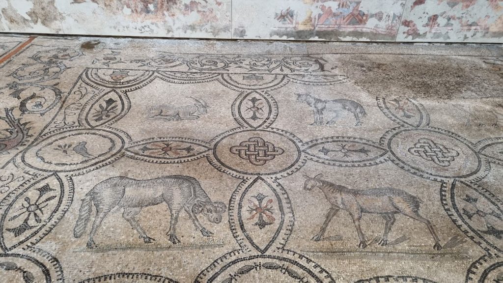 Il pavimento in mosaico della basilica particolare min
